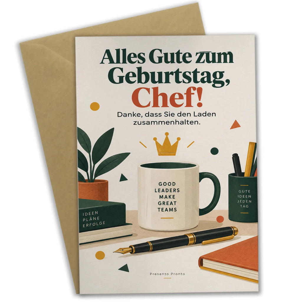 Wertschätzende Geburtstagskarte für den Chef mit Krone|p:2021653|h:f80902028470263450661c04484cb9be