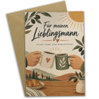 Liebevolle Geburtstagskarte für Ehemann mit Kaffeetassen|p:2021654|h:10ec14197f7ccb8c7548b155327f880a