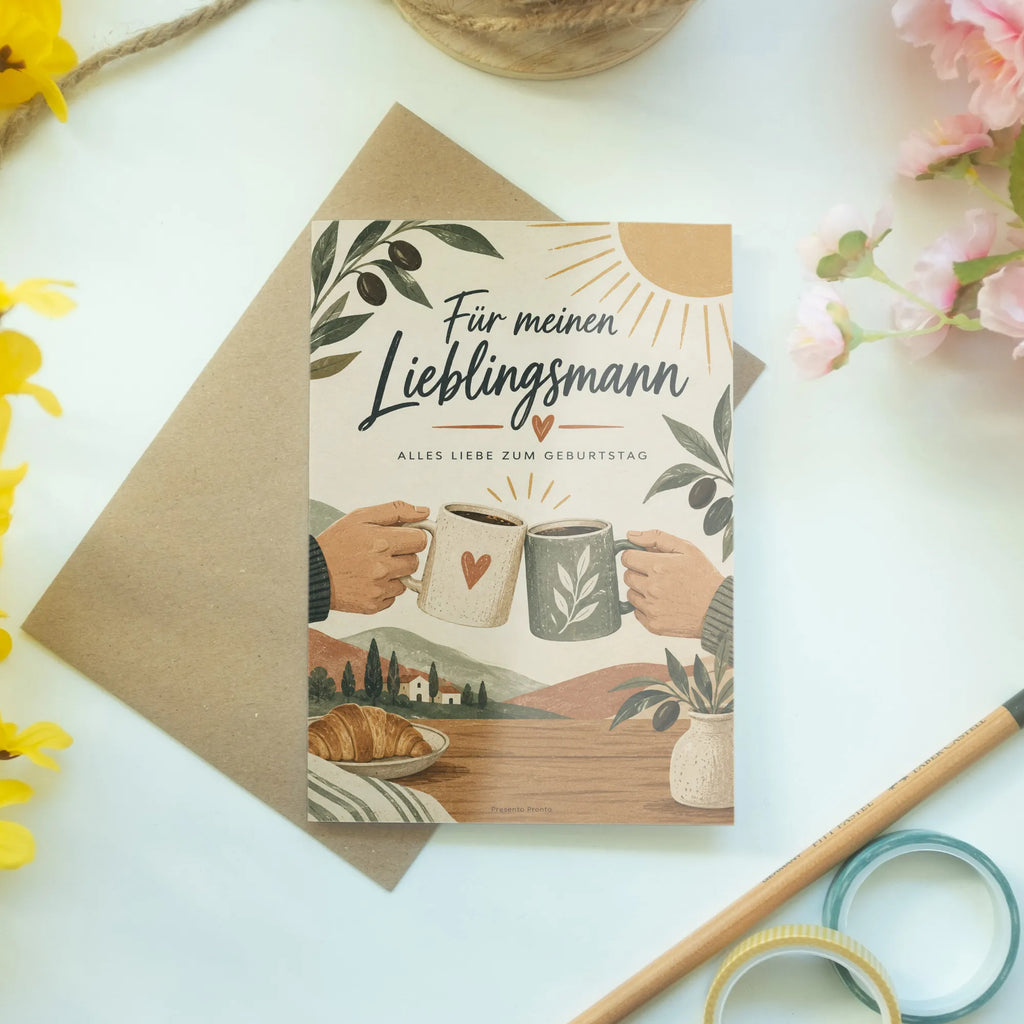 Liebevolle Geburtstagskarte für Ehemann mit Kaffeetassen|p:2021654|h:c8f173ec6e1896ec3096c27c0d00c2f3
