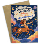 Lustige Geburtstagskarte Sternzeichen Schütze mit Zentaur|p:2021675|h:2bce5b3b353747a9ac64d6240ec726f9
