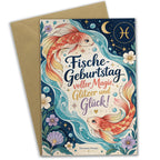 Verspielte Geburtstagskarte Sternzeichen Fische mit zwei Fischen|p:2021687|h:cc66d39ee77b5643ca6bbc41791d464a