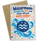 Lustige Geburtstagskarte für Sternzeichen Wassermann|p:2021688|h:d811a4912cb8f2445b756a3fdaf9072b