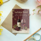 Elegante Geburtstagskarte für Weinliebhaber mit Weinflasche|p:2021691|h:92984a442e57a80ea8dc17d9eb8aaa51