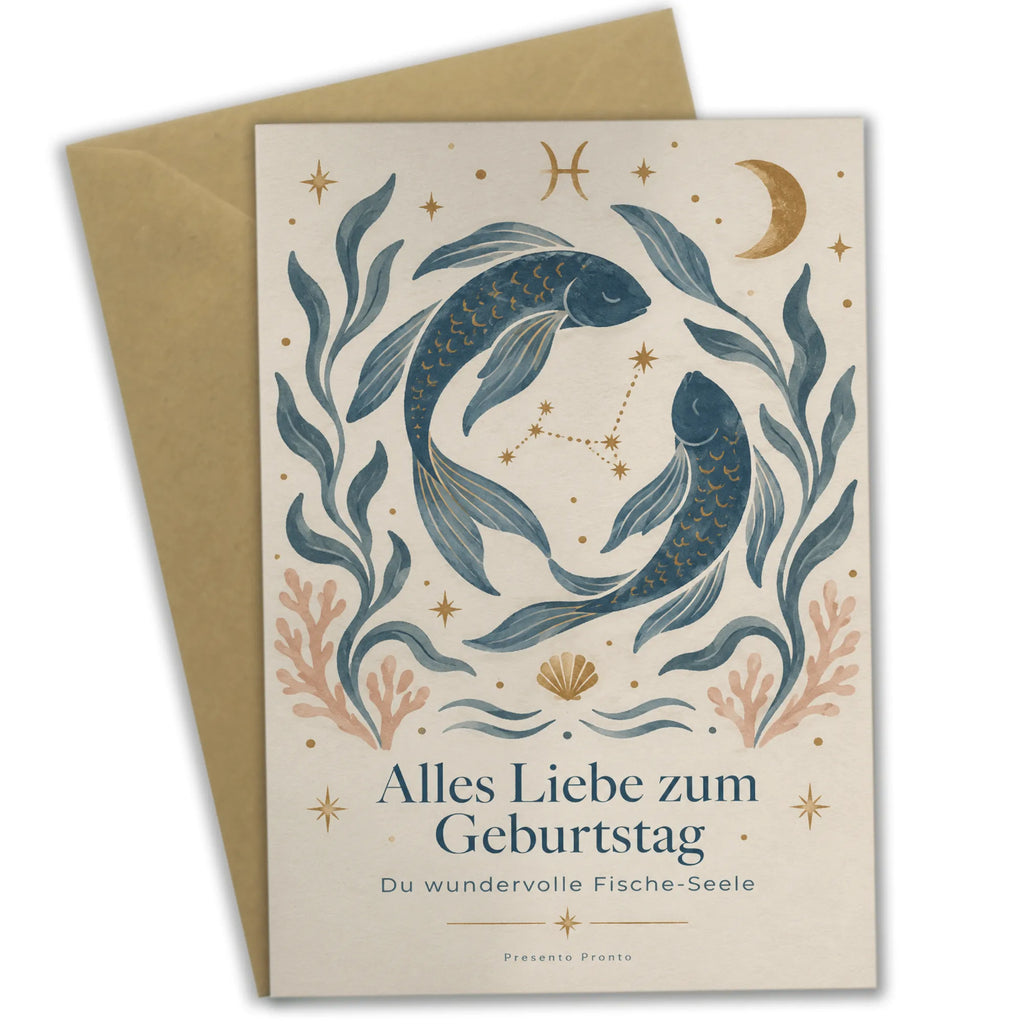 Liebevolle Geburtstagskarte für das Sternzeichen Fische Zwei Fische|p:2021695|h:1f677b1981f5ecc1fbdd5d6bc5c88aa1