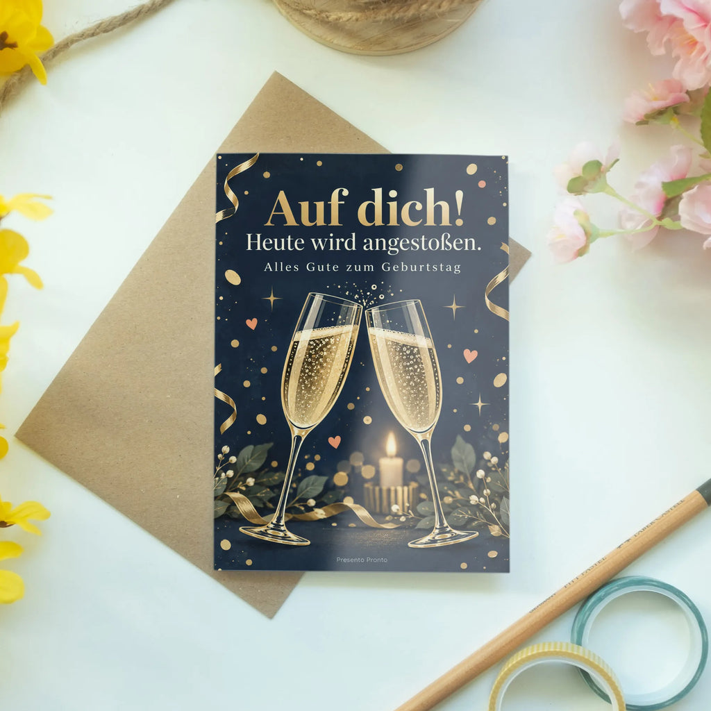 Elegante Geburtstagskarte zum Anstoßen mit Sektgläsern|p:2021697|h:55972d265b4f1b5803fb5cef7f989ef9