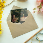 Elegante Geburtstagskarte für Leser mit aufgeschlagenem Buch|p:2021713|h:96e5eb44bddae84bb612e07fe354c332