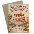 Süße Geburtstagskarte für Hobbybäcker mit Erdbeerkuchen