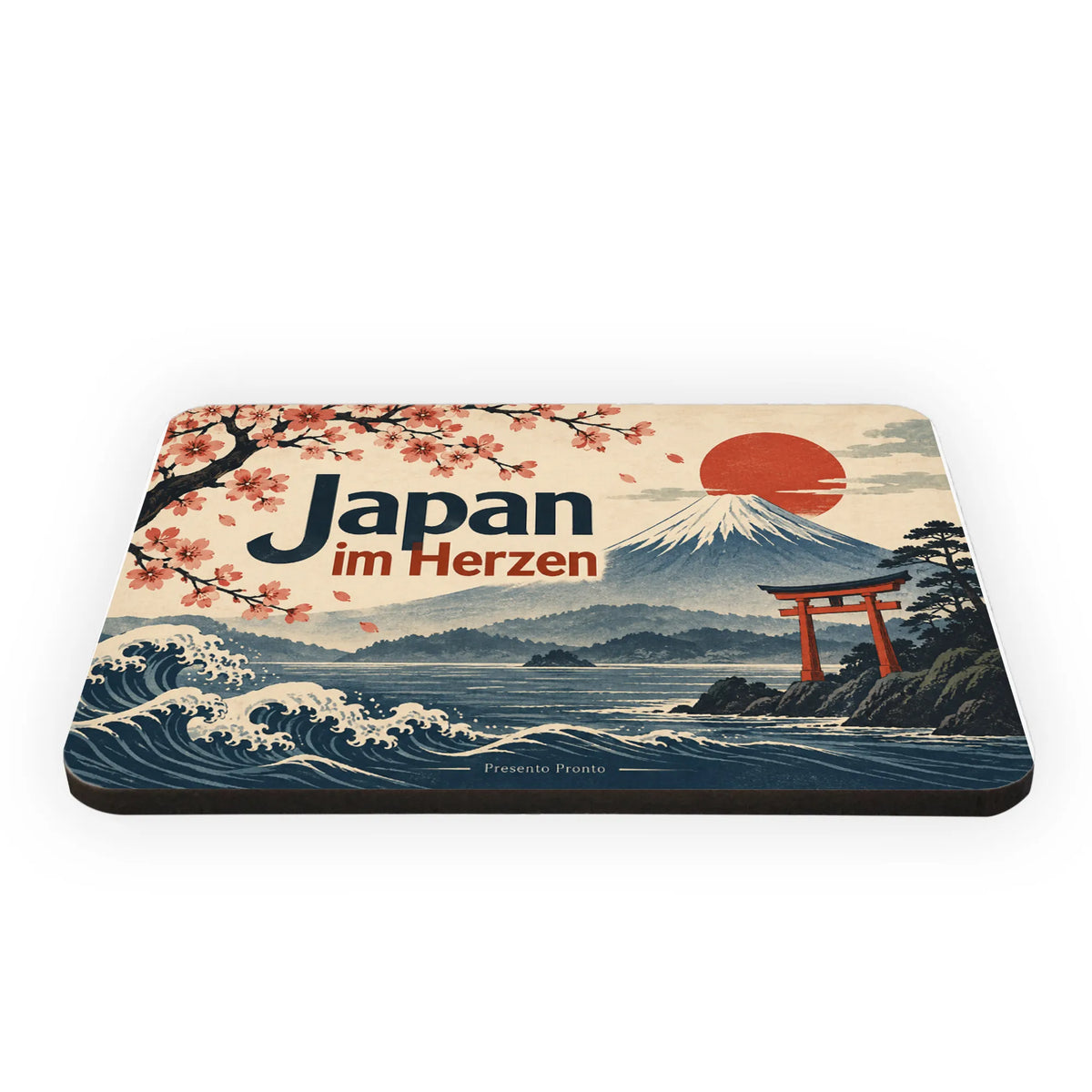 Eleganter Japan Magnet für Fans mit Fuji und Kirschblüten