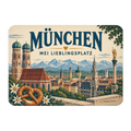 Nostalgischer Kühlschrankmagnet für München Fans mit Frauenkirche