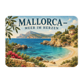 Nostalgischer Kühlschrankmagnet für Mallorca-Fans mit Küste