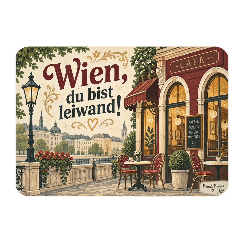 Lustiger Kühlschrankmagnet für Wien Fans mit Kaffeehaus|p:2021741|h:060fab4f521585e1069351667a250402