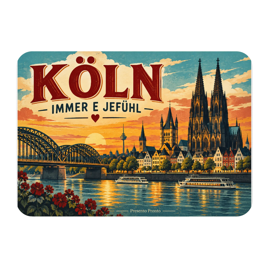 Nostalgischer Kühlschrankmagnet für Köln-Fans mit Dom|p:2021743|h:a078840cd16b877a451d24578c584c74