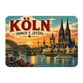 Nostalgischer Kühlschrankmagnet für Köln-Fans mit Dom