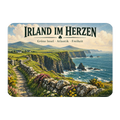 Nostalgischer Magnet für Irland-Fans mit grünen Klippen