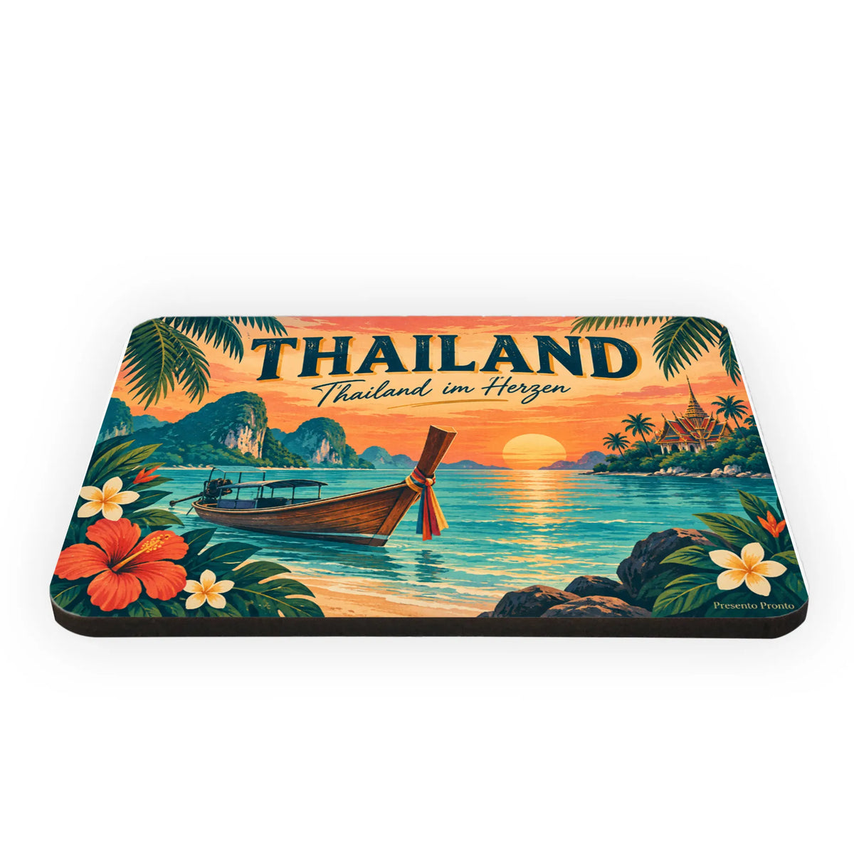 Schöner Kühlschrankmagnet Thailand für Fans mit Longtail-Boot