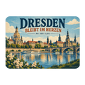 Nostalgischer Kühlschrankmagnet Dresden als Andenken