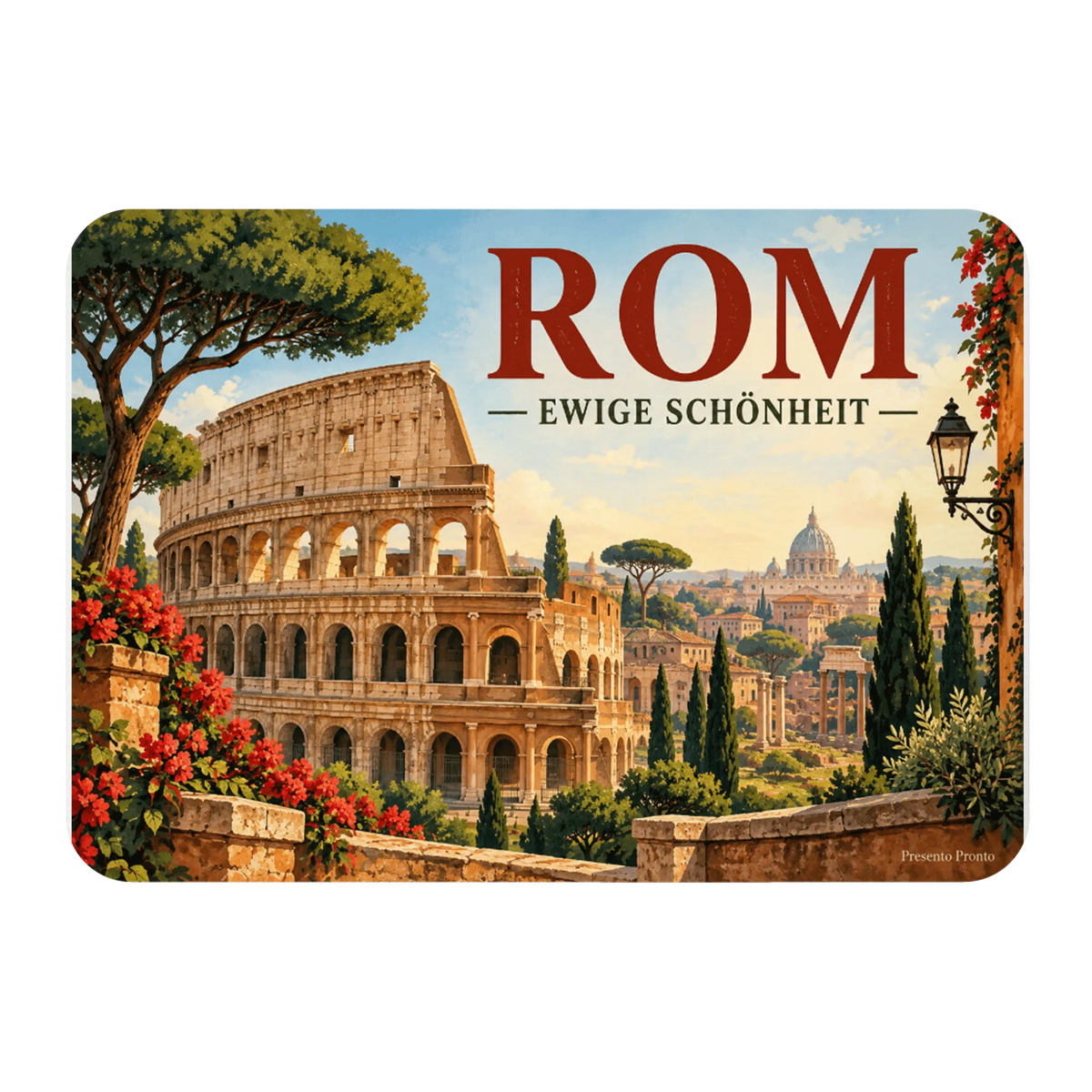 Nostalgischer Kühlschrankmagnet Rom für Italienfans mit Kolosseum