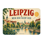 Nostalgischer Kühlschrankmagnet für Leipzig-Fans mit Stadtkulisse|p:2021754|h:57f84830413829cf9e4acb257a4f34a6