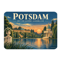 Eleganter Kühlschrankmagnet Potsdam für Urlaubserinnerung mit Abendhimmel