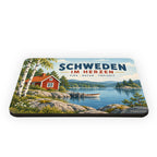 Liebevoller Kühlschrankmagnet für Schwedenfans mit rotem Holzhaus|p:2021758|h:3057548408fed386eeb6cf4cea2d44ee