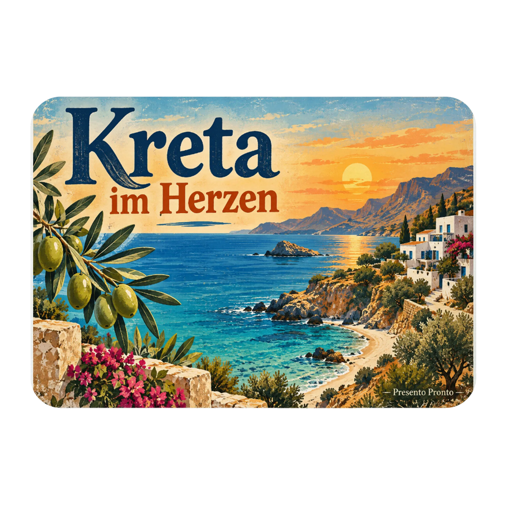 Schöner Kühlschrankmagnet Kreta für Fans mit Küstenlandschaft|p:2021760|h:11474f0104e8ee305bdd9d43769803de