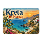 Schöner Kühlschrankmagnet Kreta für Fans mit Küstenlandschaft|p:2021760|h:11474f0104e8ee305bdd9d43769803de