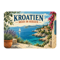 Nostalgischer Kühlschrankmagnet für Kroatienfans mit Adriaküste