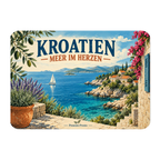 Nostalgischer Kühlschrankmagnet für Kroatienfans mit Adriaküste|p:2021761|h:e720693d13d89e1e150da55f1e09ecd2