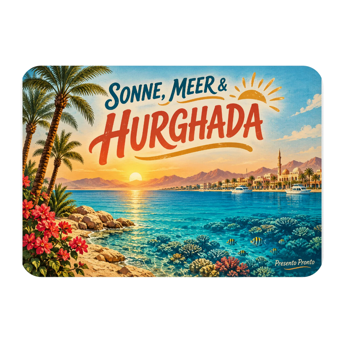 Sonniger Magnet aus Hurghada Ägypten für Urlaubsfans