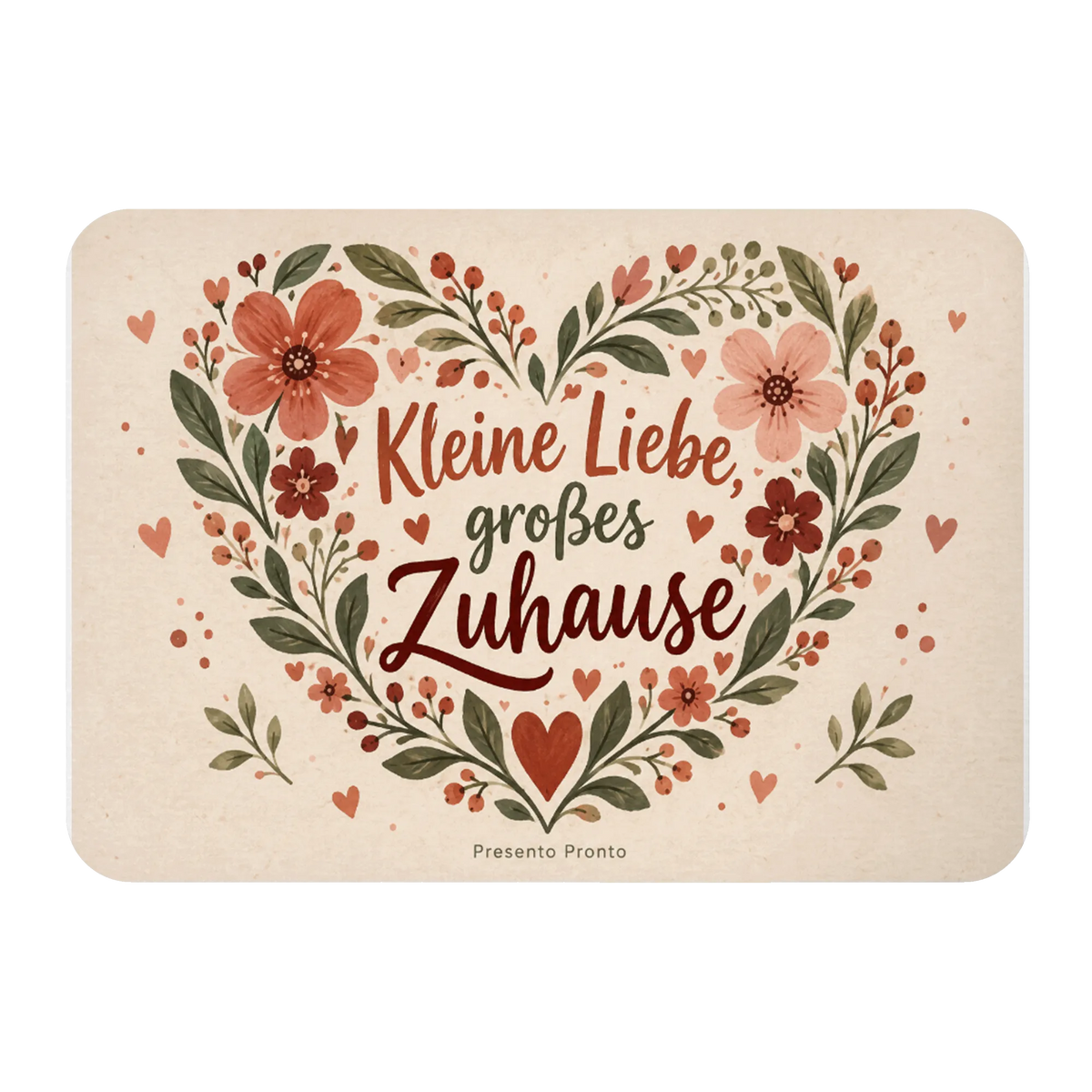 Liebevoller Kühlschrankmagnet mit Herz zum Einzug