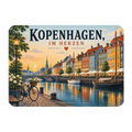 Herzlicher Kühlschrankmagnet Kopenhagen für Fans mit Hafen