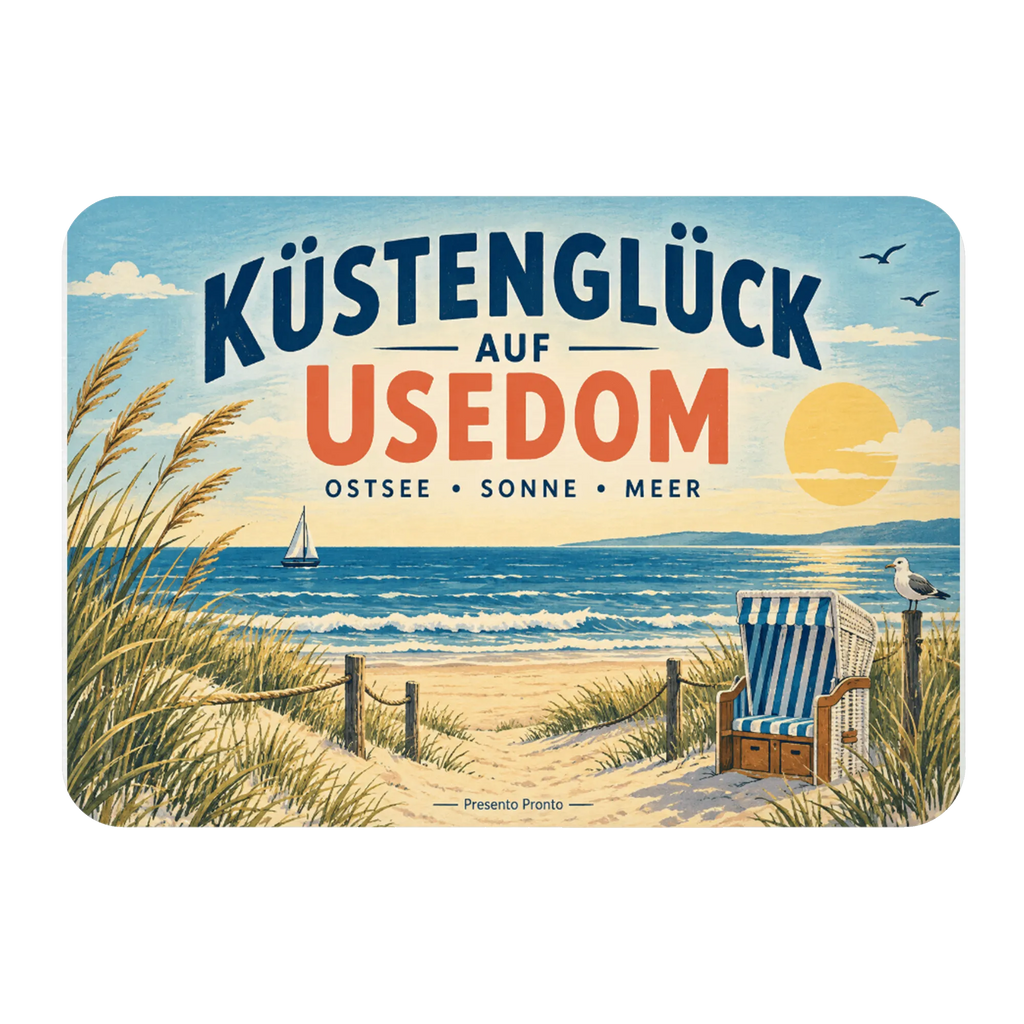 Nostalgischer Kühlschrankmagnet für Usedom Fans mit Strandkorb|p:2021769|h:568d73bb4184b20d014b844a04c1b945
