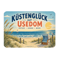 Nostalgischer Kühlschrankmagnet für Usedom Fans mit Strandkorb