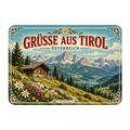 Nostalgischer Kühlschrankmagnet Österreich Tirol Souvenir Bergpanorama
