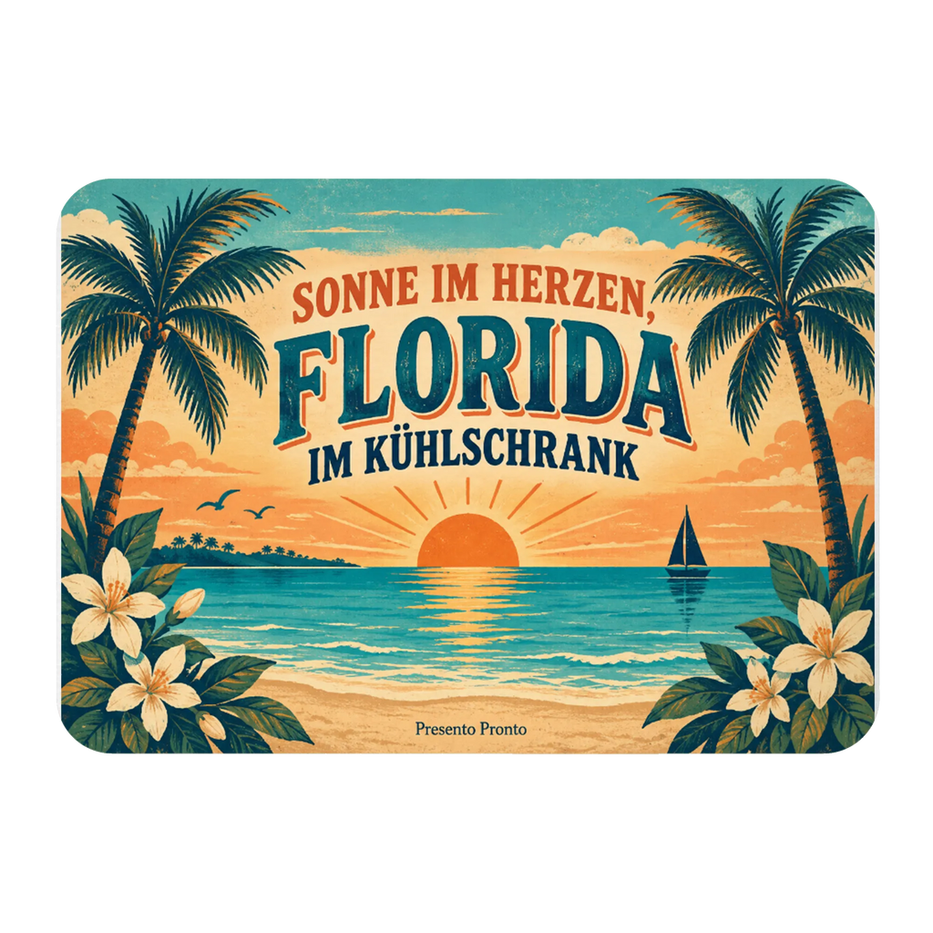 Fröhlicher Kühlschrankmagnet Florida für Urlauber mit Palmen|p:2021774|h:b9fe00c464fae261d86f060570fe6193