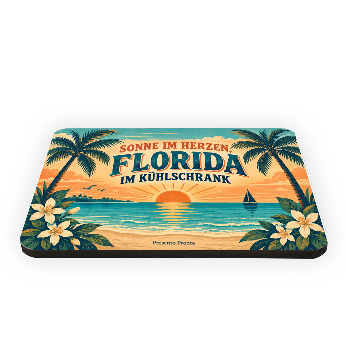 Fröhlicher Kühlschrankmagnet Florida für Urlauber mit Palmen