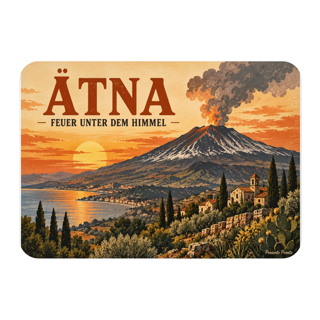 Kraftvoller Magnet Ätna für Sizilienfans mit Sonnenuntergang|p:2021777|h:454e65a1977e2657baca07ac9838c842