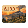 Kraftvoller Magnet Ätna für Sizilienfans mit Sonnenuntergang