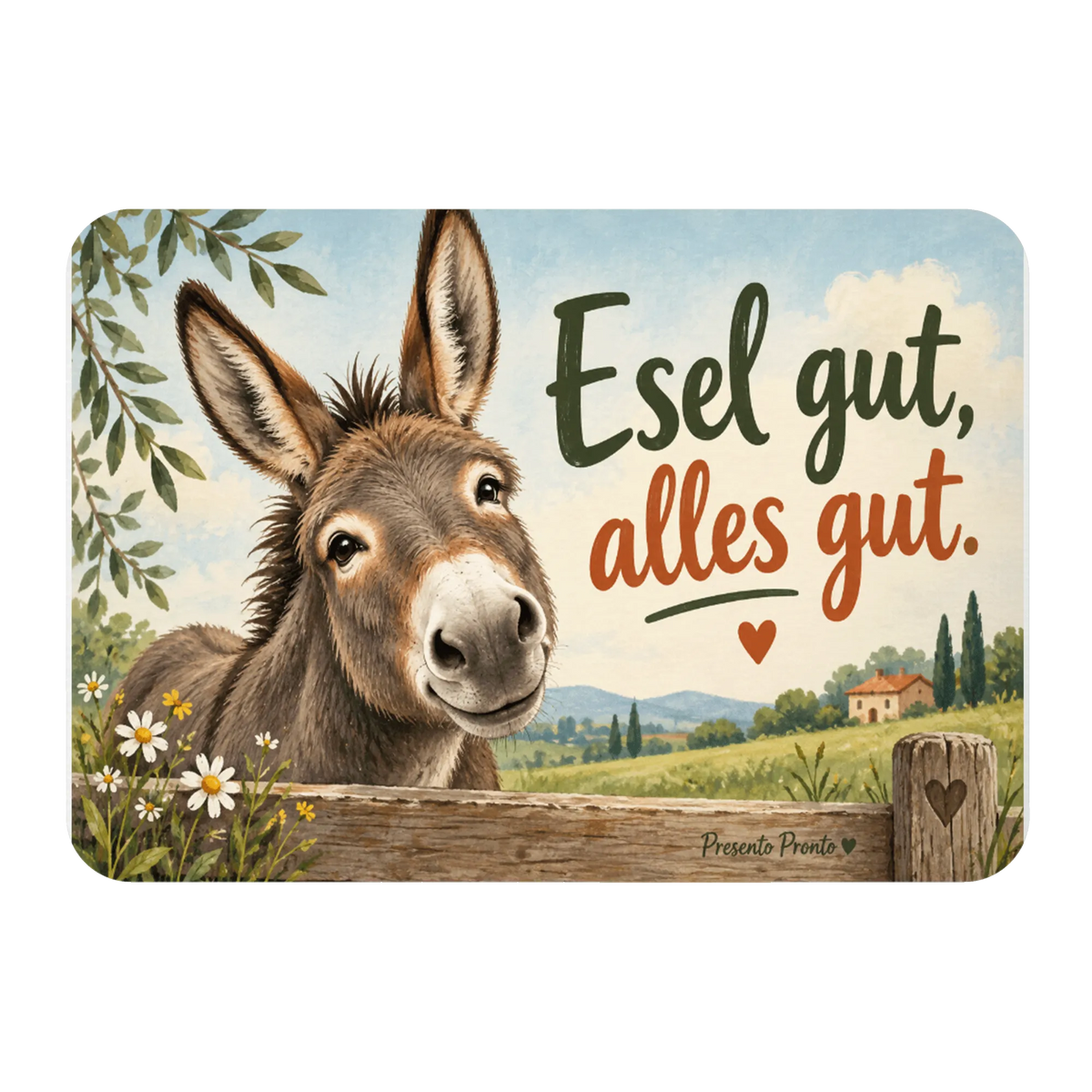 Lustiger Kühlschrankmagnet mit Esel für Eselliebhaber