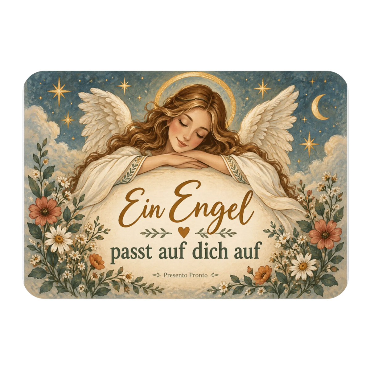 Herzlicher Kühlschrankmagnet mit Engel für liebe Menschen