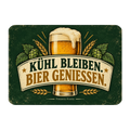 Lustiger Kühlschrankmagnet für Bierfans mit Bierglas