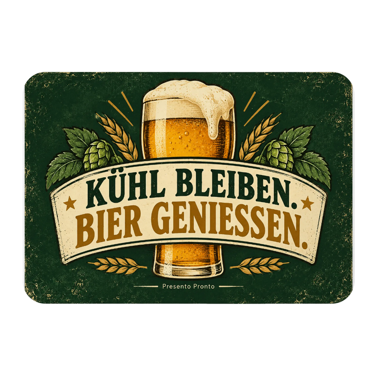 Lustiger Kühlschrankmagnet für Bierfans mit Bierglas