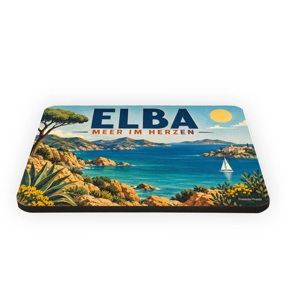 Nostalgischer Kühlschrankmagnet von Elba für Urlauber