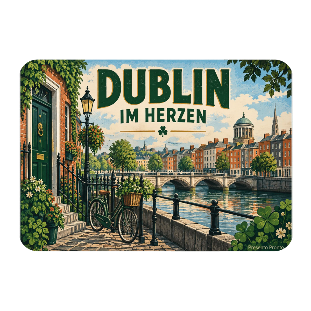 Herzlicher Kühlschrankmagnet aus Dublin für Irlandfans