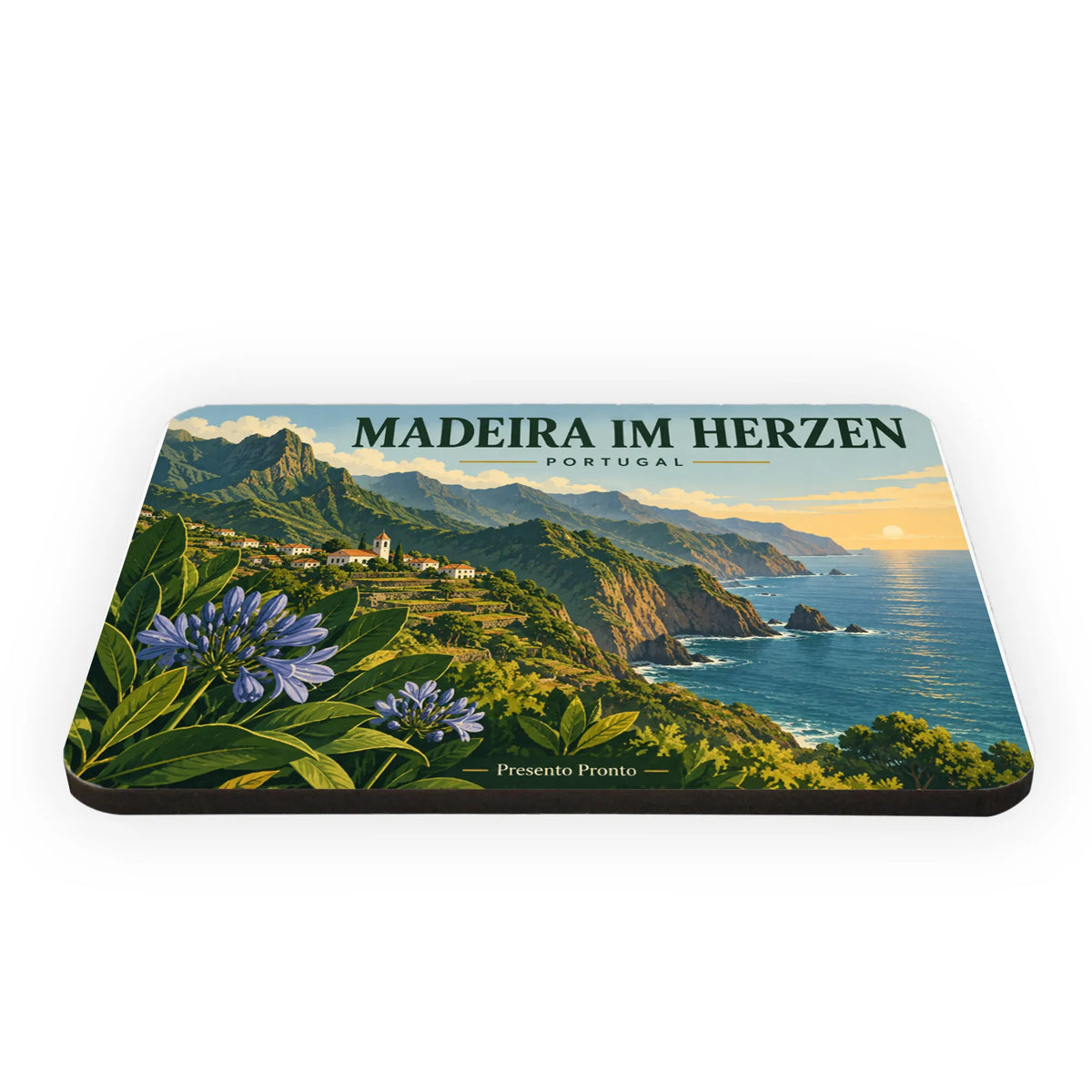 Herzlicher Kühlschrankmagnet Madeira für Urlaubsfans mit Inselpanorama