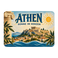 Nostalgischer Kühlschrankmagnet aus Athen für Akropolis Fans