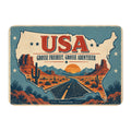 Nostalgischer Kühlschrankmagnet USA für Amerika Fans mit Wüstenstraße
