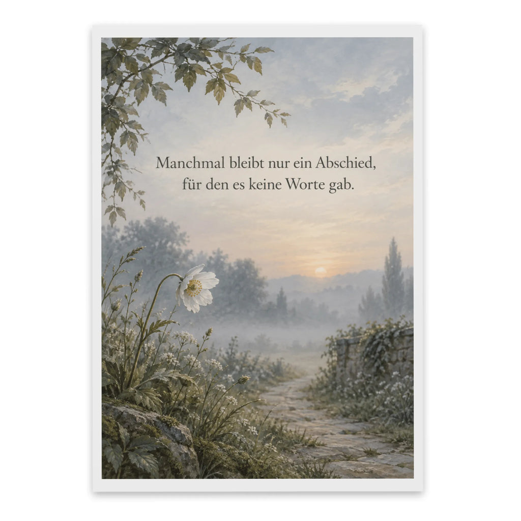 Einfühlsame Trauerkarte bei plötzlichem Tod mit weißer Wildblume|p:2022065|h:72515d91f4b139017cf3b2e4b83ebbd9