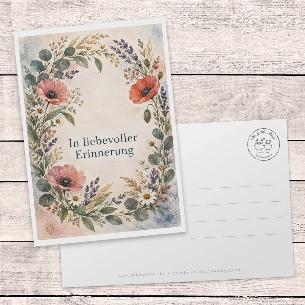 Tröstliche bunte Trauerkarte mit Blumenkranz|p:2022069|h:d90399a15a6c6adce71d09d63c2080ba