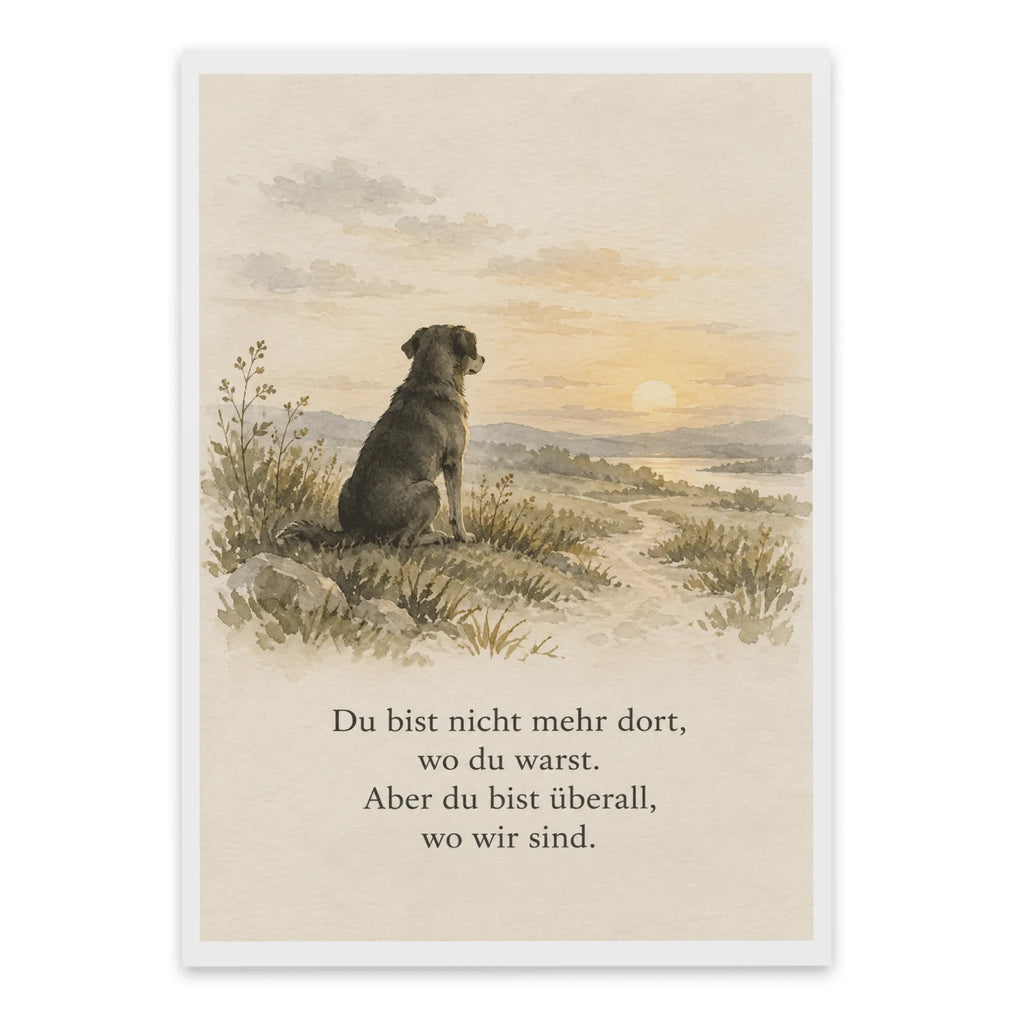 Einfühlsame Trauerkarte für Hunde mit Hundesilhouette|p:2022094|h:1ee10c1f9a99235813068f51f29cdaf1